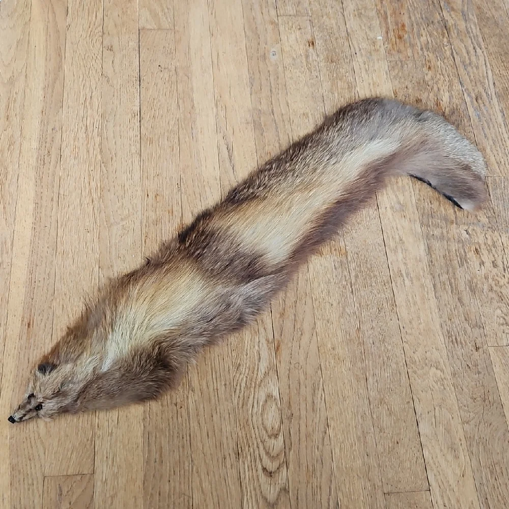 Vintage Fox Fur Collar With Mink Face